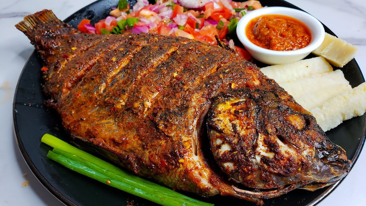 whole tilapia fish with choice of rice