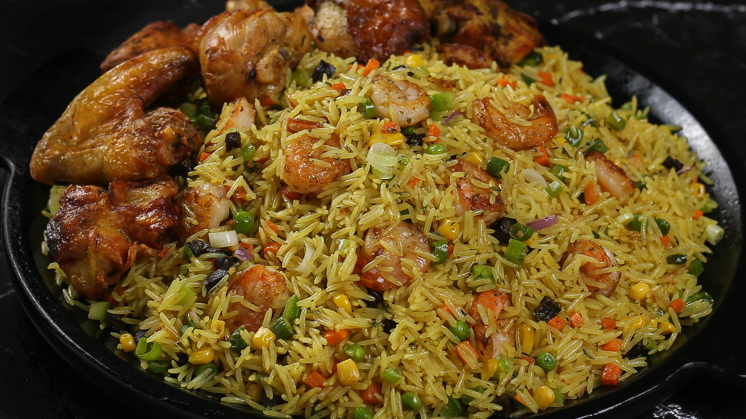 wings with choice of rice